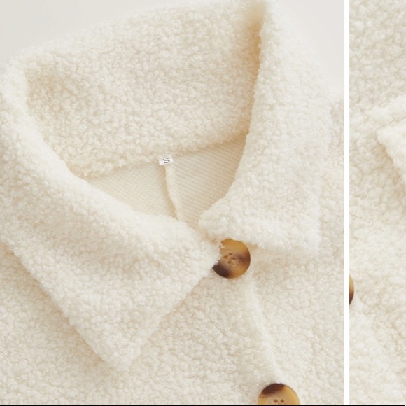 thin teddy button up - Picture 3 of 3